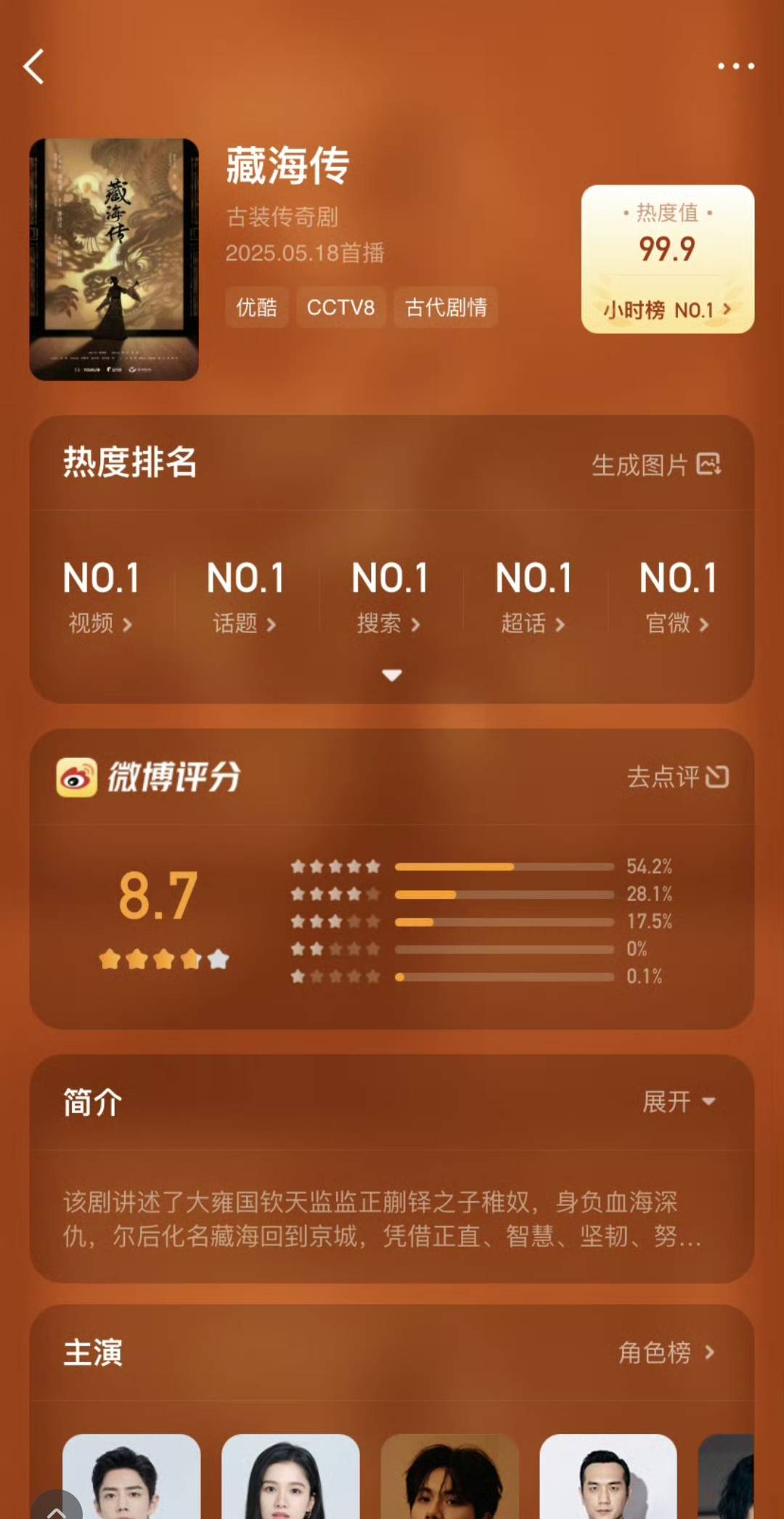 91开分！国产剧巅峰之作燃爆全球开元棋牌app《藏海传》IMDb(图2)